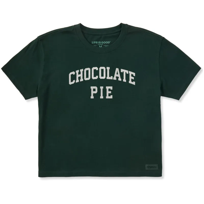 Women's Chocolate Pie Arch Short Sleeve Crusher Boxy Tee sold by Life is Good