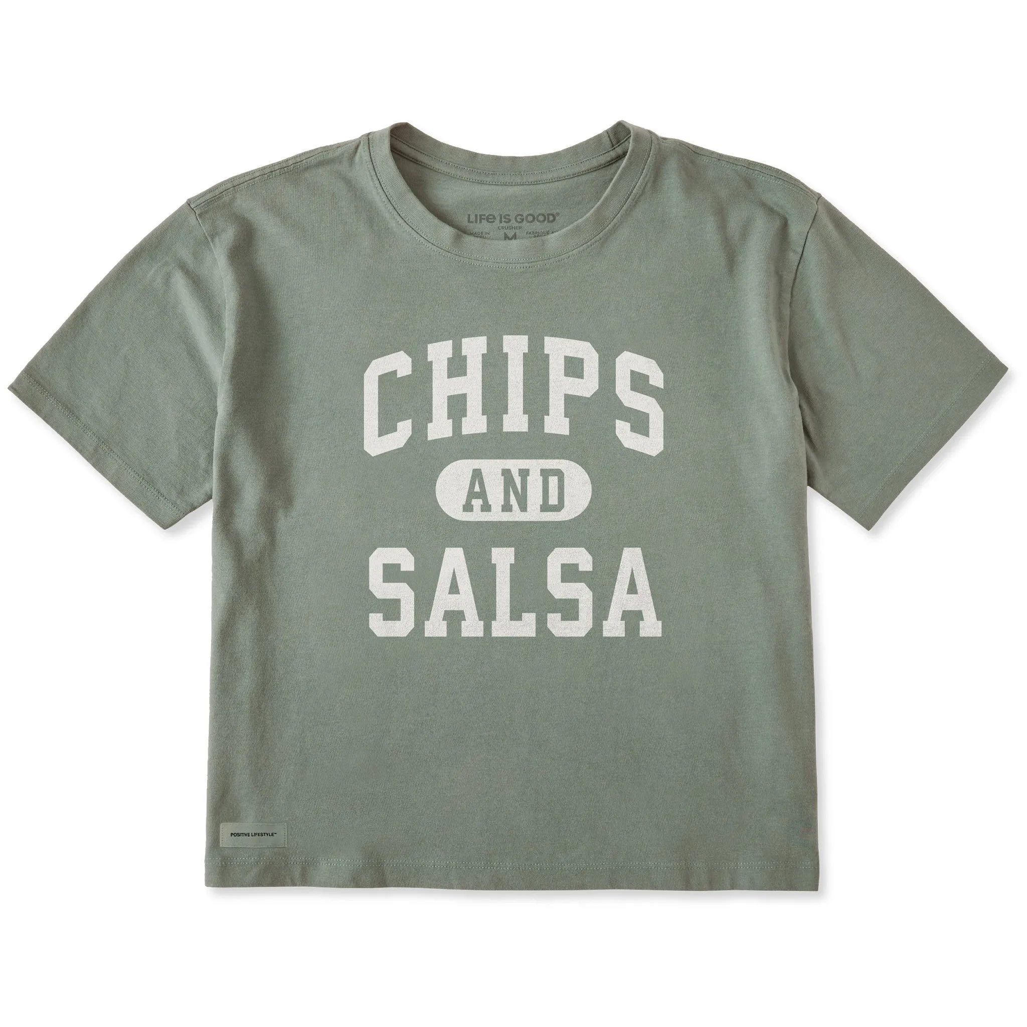 Women's Chips and Salsa Arch Short Sleeve Crusher Boxy Tee sold by Life is Good