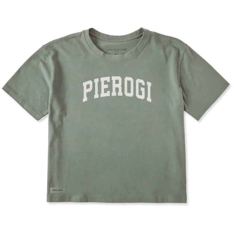 Women's Pierogi Arch Short Sleeve Crusher Boxy Tee sold by Life is Good