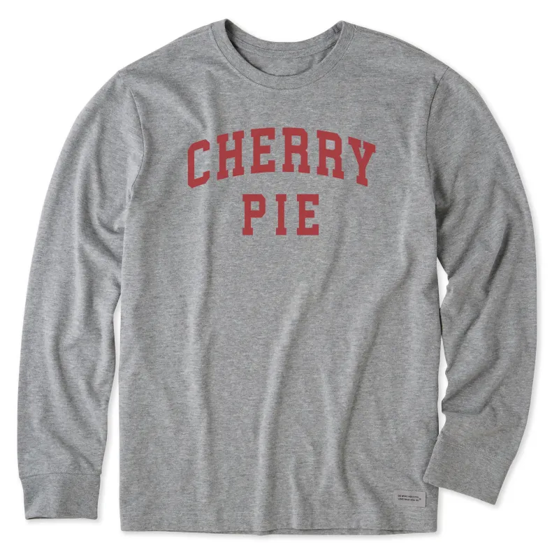 Men's Cherry Pie Arch Long Sleeve Crusher Tee sold by Life is Good