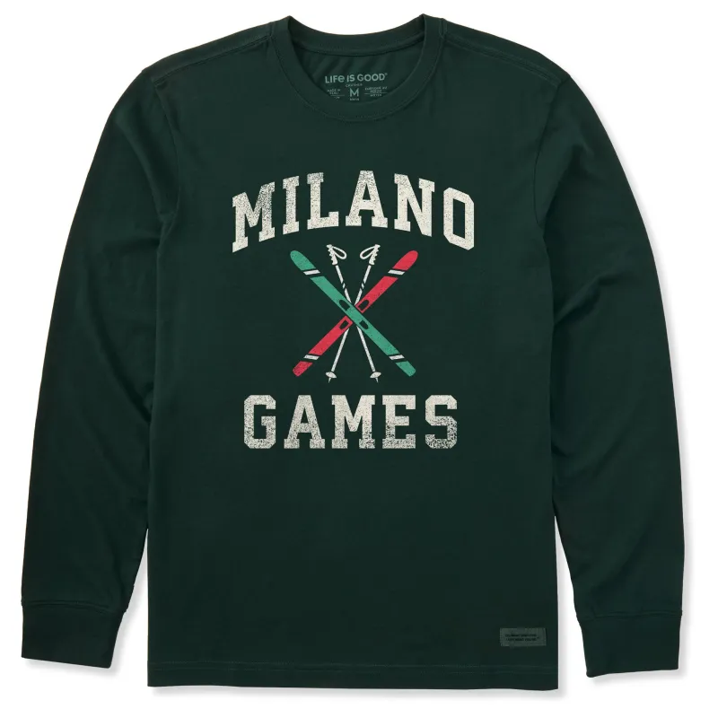 Men's Milano Games Arch Long Sleeve Crusher Tee sold by Life is Good
