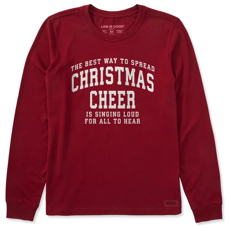 Women's Christmas Cheer Arch Long Sleeve Crusher Tee sold by Life is Good