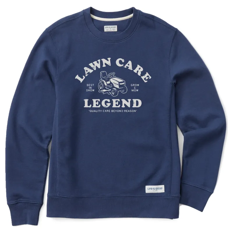 Men's Lawn Care Legend Simply True Fleece Crew sold by Life is Good