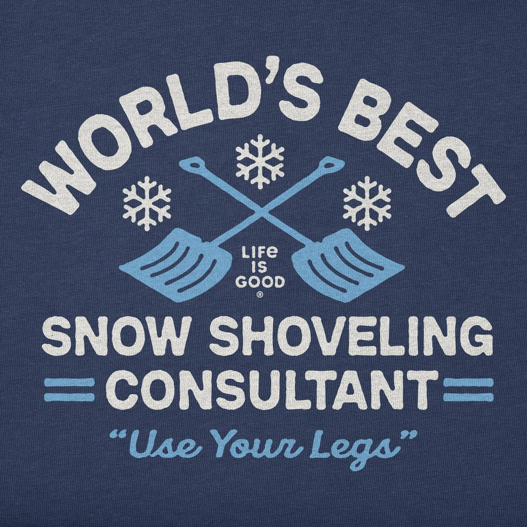 Men's Snow Shoveling Consultant Simply True Fleece Crew sold by Life is Good product image thumbnail 2