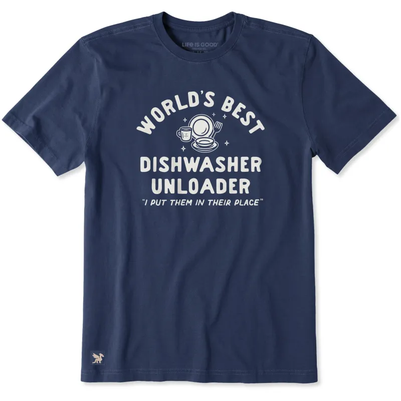 Men's World's Best Dishwasher Unloader Short Sleeve Crusher Tee sold by Life is Good