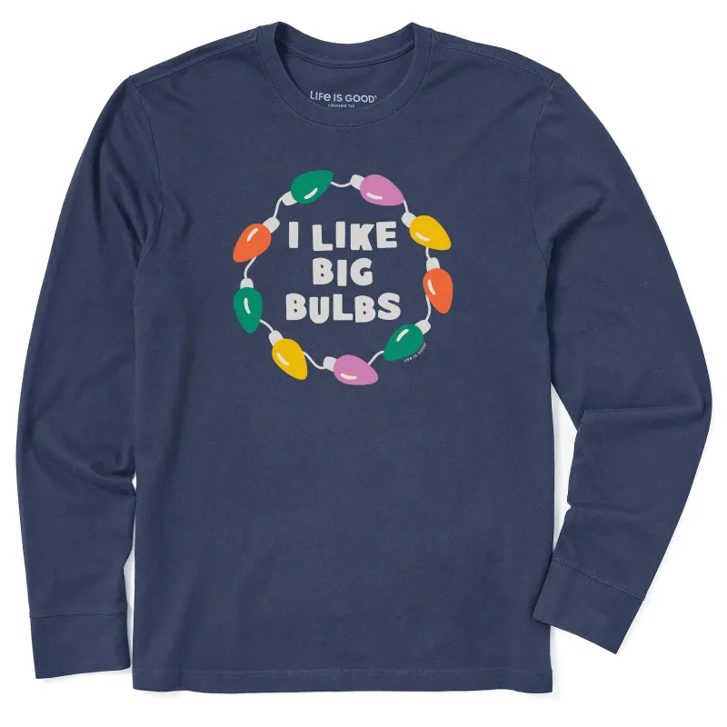 Men's I Like Big Bulbs Circle Long Sleeve Crusher Tee sold by Life is Good