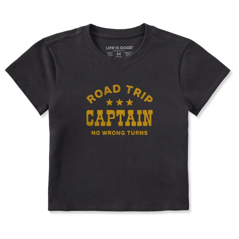 Women's Road Trip Captain No Wrong Turns Crusher-LITE Shrunken Tee sold by Life is Good