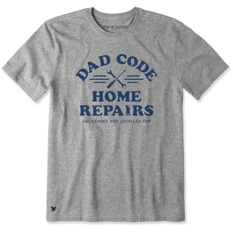 Men's Dad Code Home Repairs Short Sleeve Crusher Tee sold by Life is Good