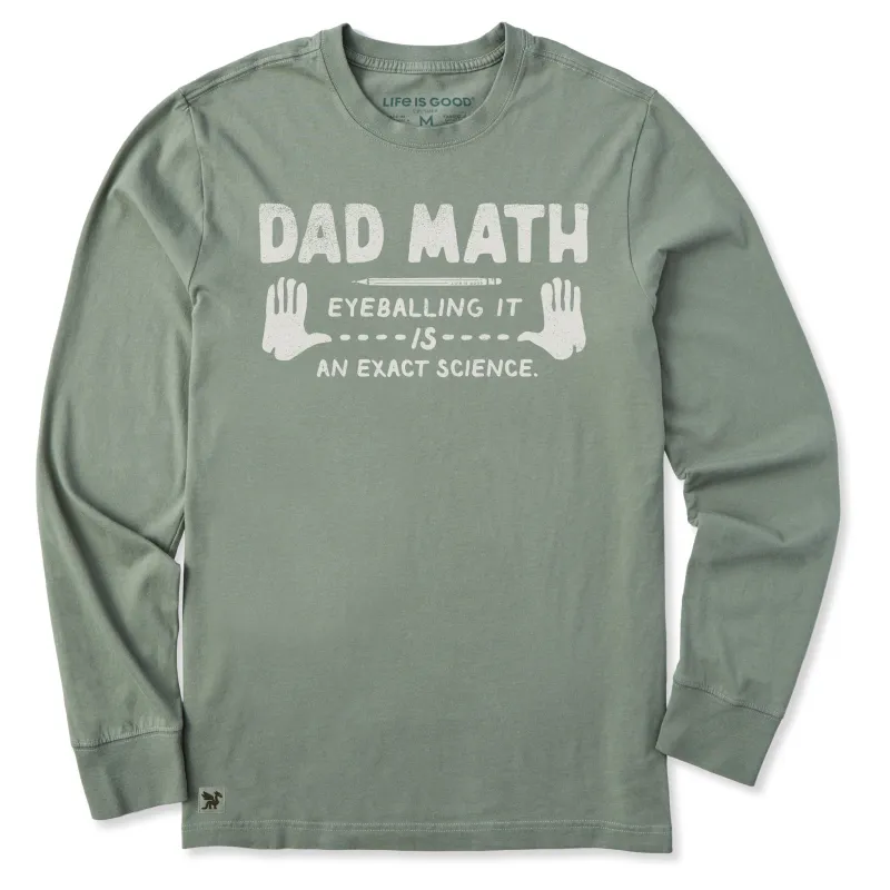 Men's Dad Math Long Sleeve Crusher Tee sold by Life is Good