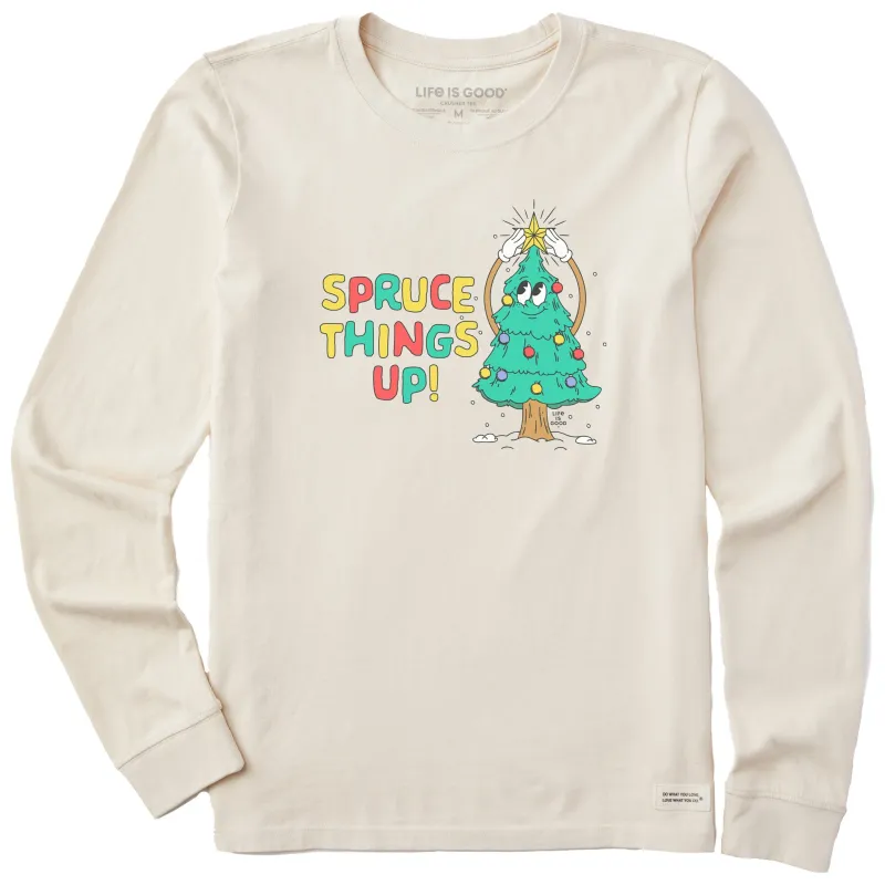 Women's Spruce Things Up! Long Sleeve Crusher Tee made by Life is Good