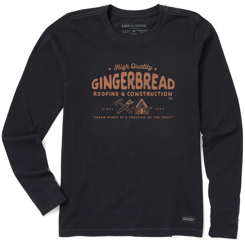 Women's Gingerbread Construction Long Sleeve Crusher Tee sold by Life is Good