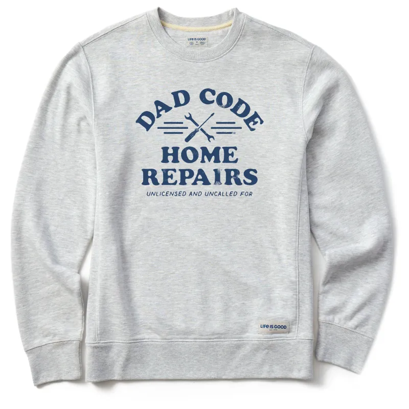 Men's Dad Code Home Repairs Simply True Fleece Crew sold by Life is Good