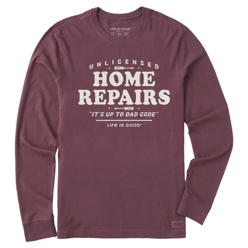 Men's Home Repairs Long Sleeve Crusher Tee sold by Life is Good
