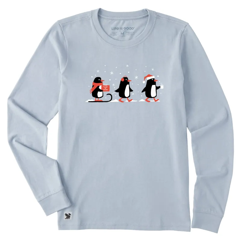Women's Penguin Trio Long Sleeve Crusher Tee sold by Life is Good