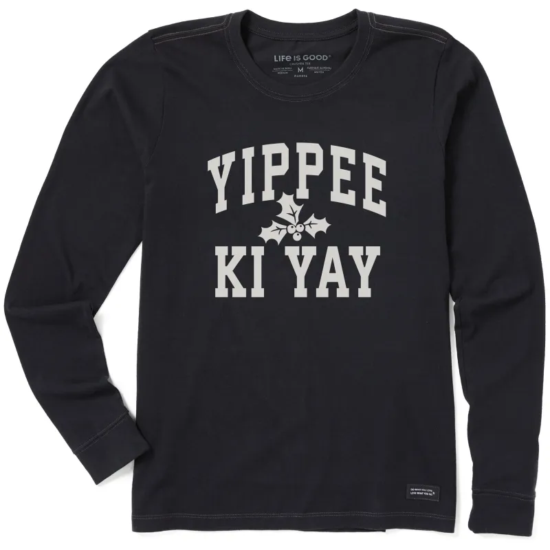 Women's Yippee Ki Yay Arch Long Sleeve Crusher Tee sold by Life is Good