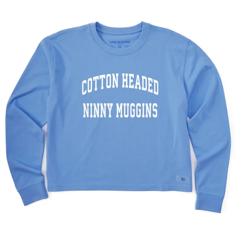 Women's Cotton Headed Ninny Muggins Arch Long Sleeve Crusher Boxy Tee sold by Life is Good