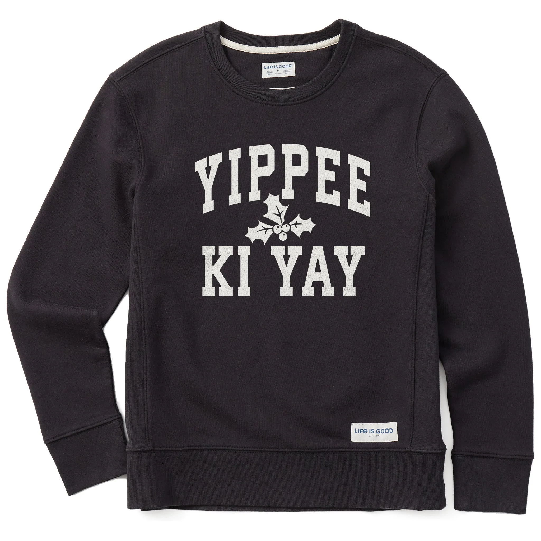 Women's Yippee Ki Yay Arch Simply True Fleece Crew sold by Life is Good