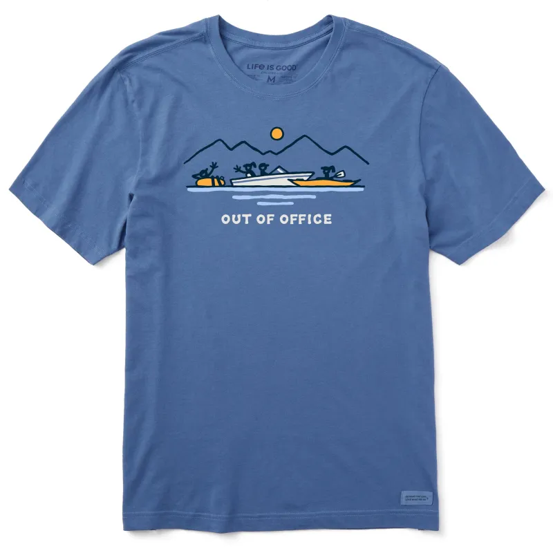Men's Boat Party Out of Office Short Sleeve Crusher Tee sold by Life is Good