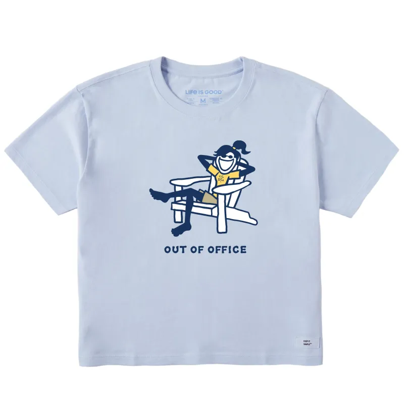 Women's Jackie Adirondack Out of Office Short Sleeve Crusher Boxy Tee sold by Life is Good
