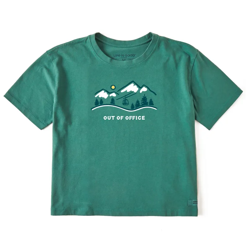 Women's Ski Lift Vista Out of Office Short Sleeve Crusher Boxy Tee sold by Life is Good