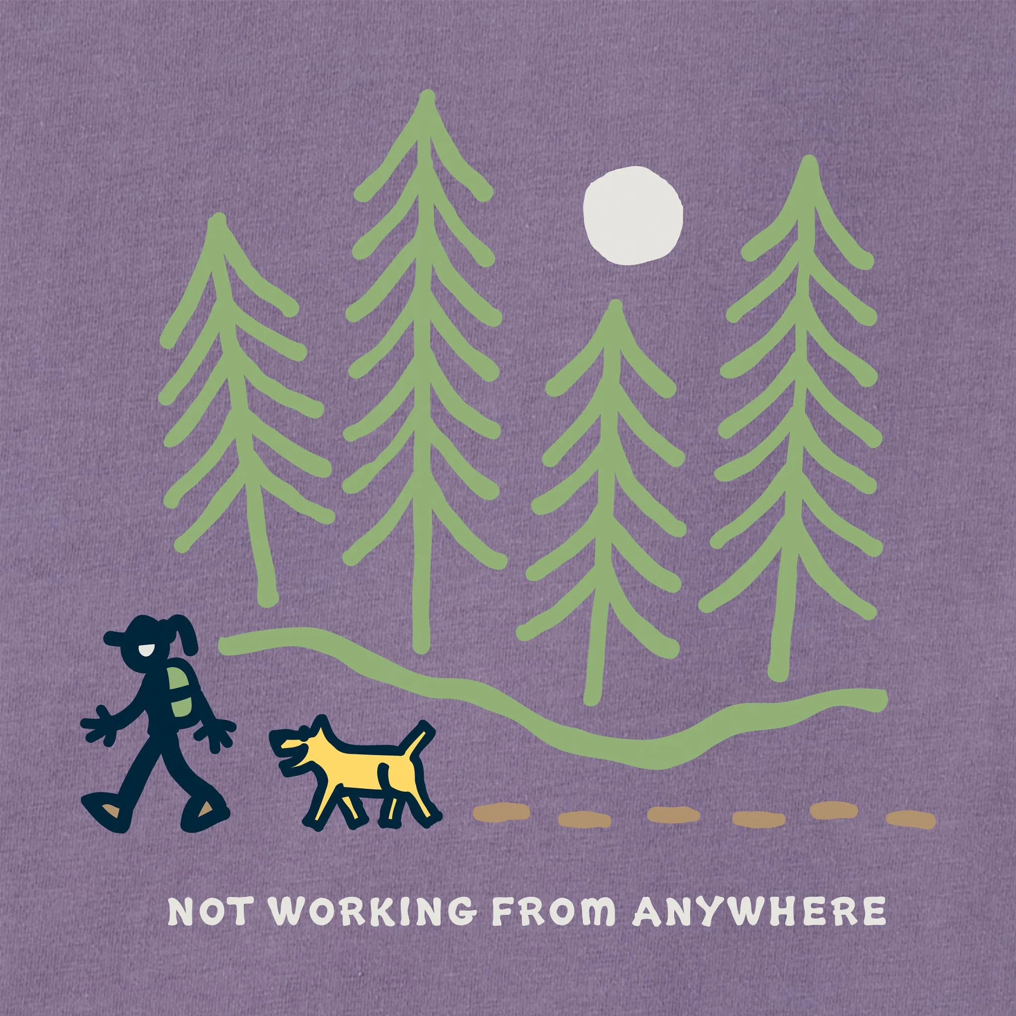 Women's Jackie Hiking Thru the Woods Not Working Short Sleeve Crusher Boxy Tee sold by Life is Good product image thumbnail 4