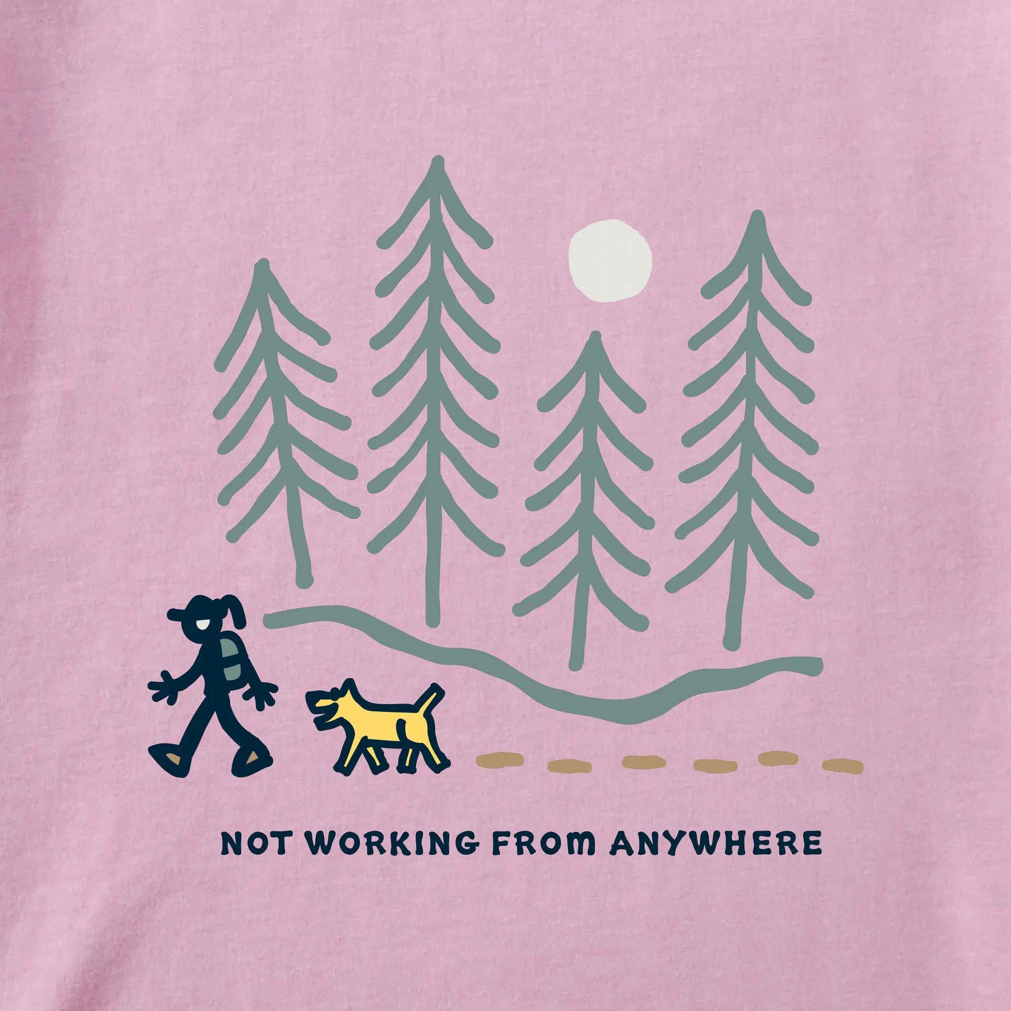 Women's Jackie Hiking Thru the Woods Not Working Short Sleeve Crusher Boxy Tee sold by Life is Good product image thumbnail 2
