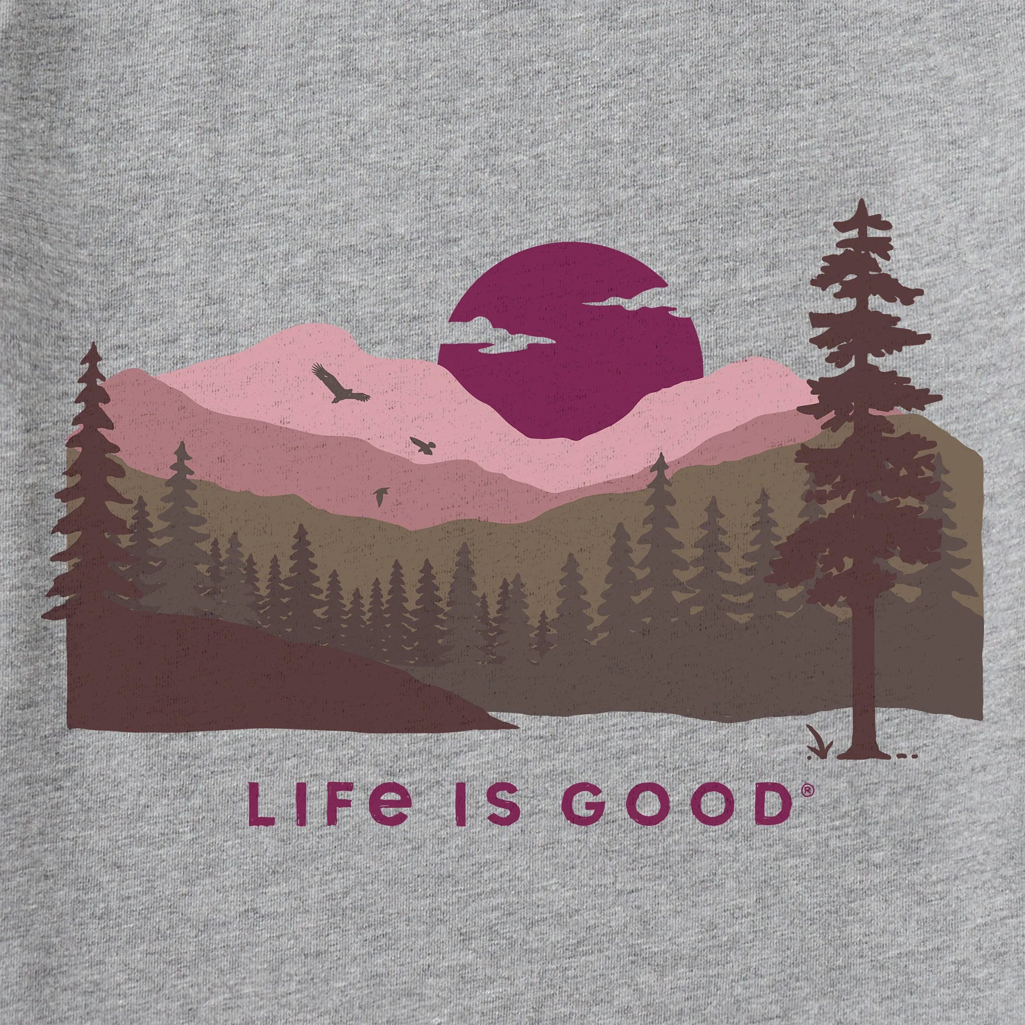 Women's Sunset Landscape Long Sleeve Crusher-LITE Tee sold by Life is Good product image thumbnail 2