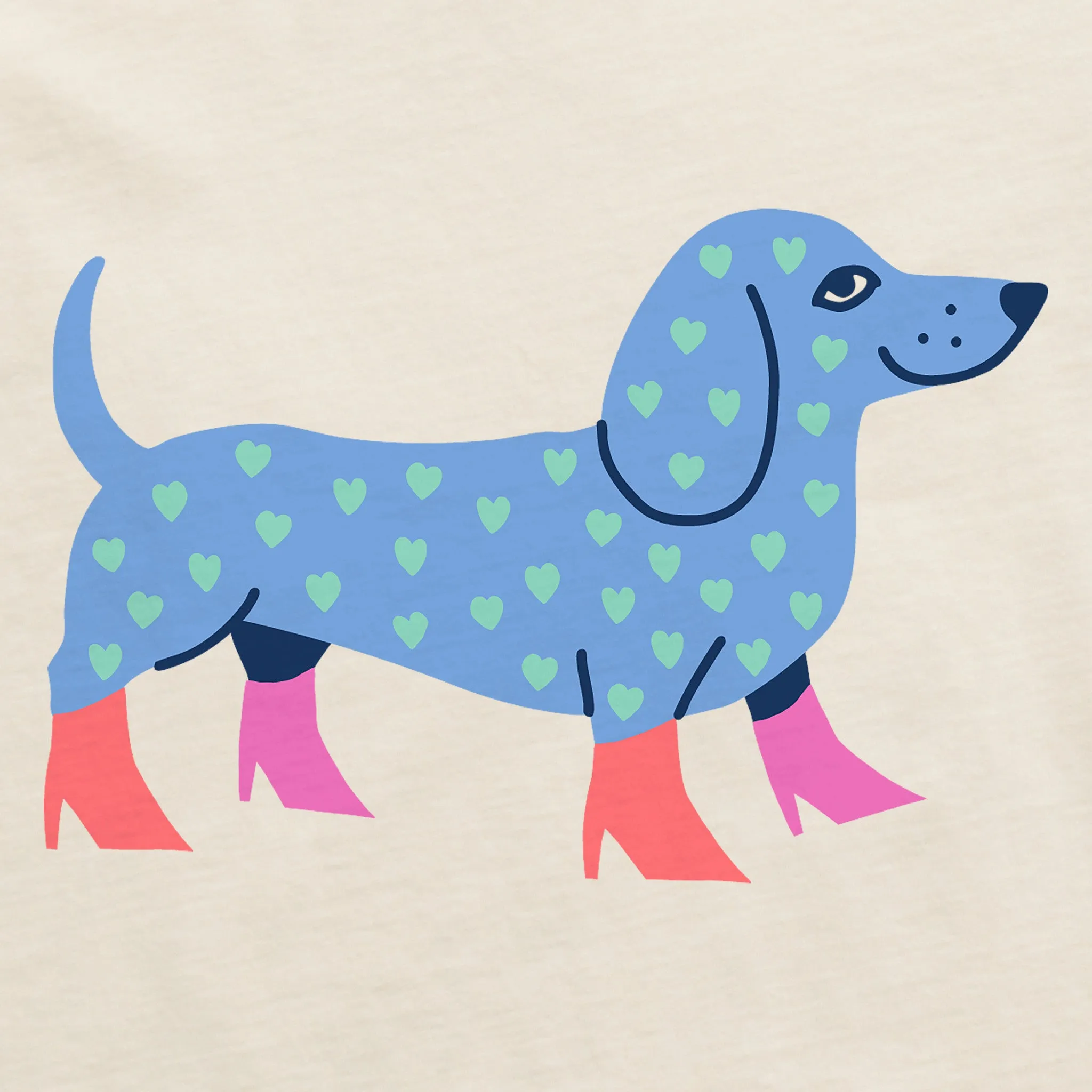 Women's Dachshund with Boots Short Sleeve Crusher Boxy Tee sold by Life is Good product image thumbnail 2