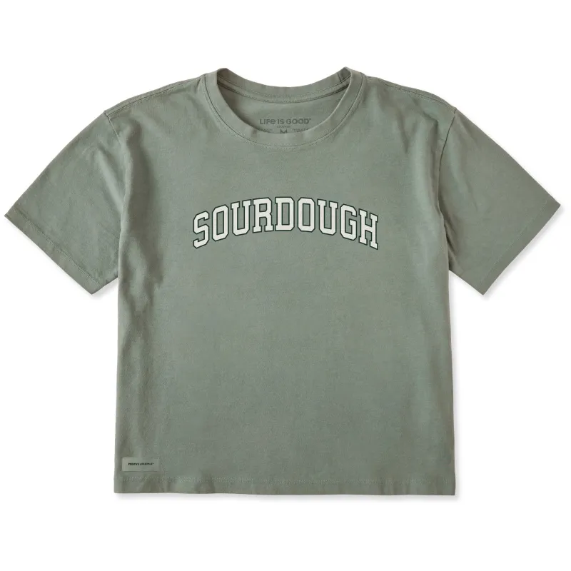 Women's Sourdough Outline Arch Short Sleeve Crusher Boxy Tee sold by Life is Good