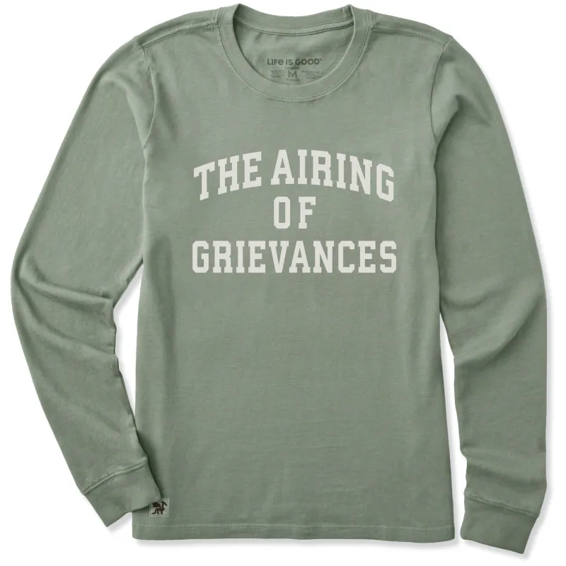 Women's The Airing of Grievances Arch Long Sleeve Crusher Tee made by Life is Good