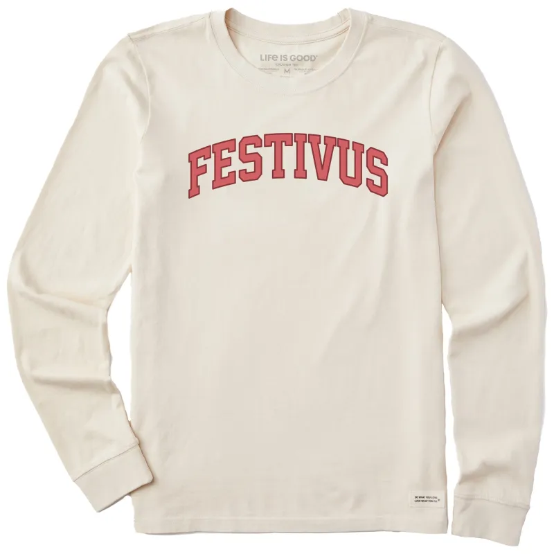 Women's Festivus Outline Arch Long Sleeve Crusher Tee sold by Life is Good