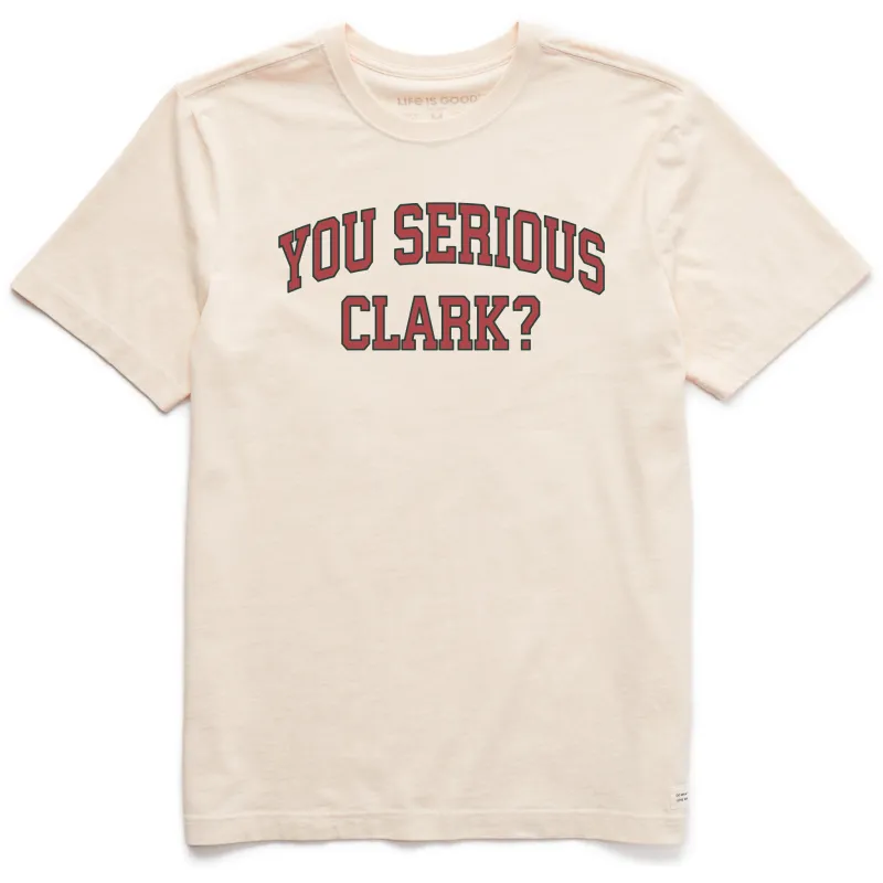 Men's You Serious Clark Outline Arch Short Sleeve Crusher Tee sold by Life is Good