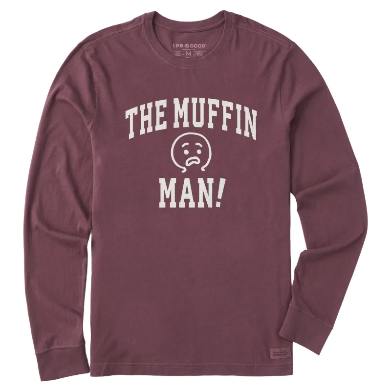 Men's The Muffin Man Arch Long Sleeve Crusher Tee sold by Life is Good