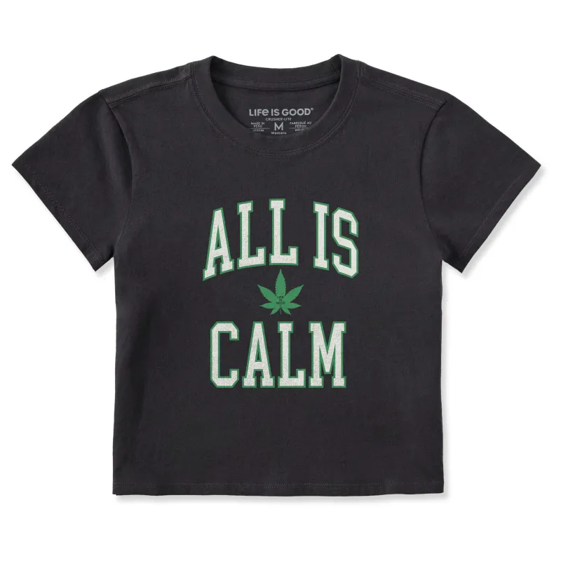 Women's All is Calm Weed Arch Crusher-LITE Shrunken Tee sold by Life is Good