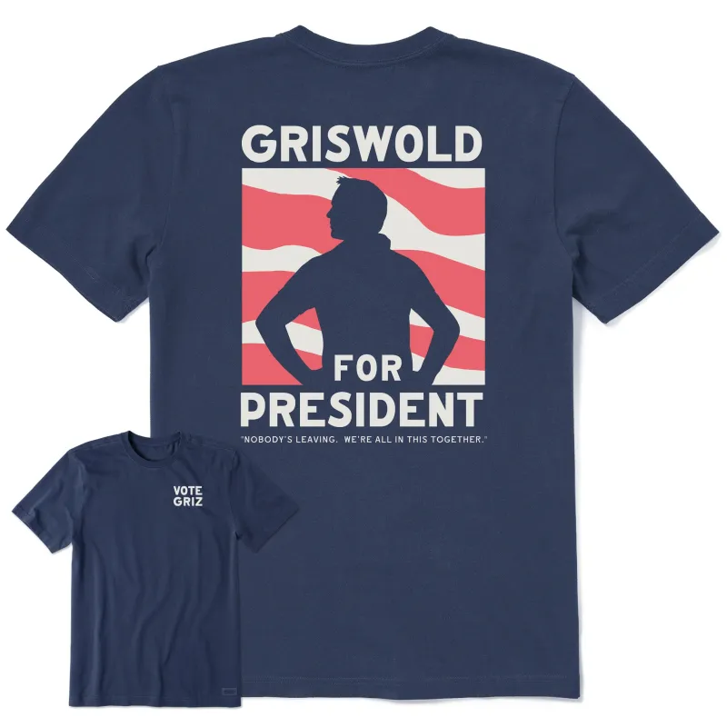 Men's Griswold for President Short Sleeve Crusher Tee sold by Life is Good