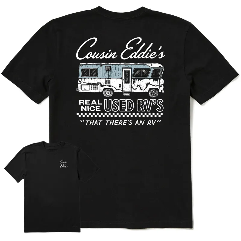 Men's Cousin Eddie's Real Nice Used RV's Short Sleeve Crusher Tee sold by Life is Good