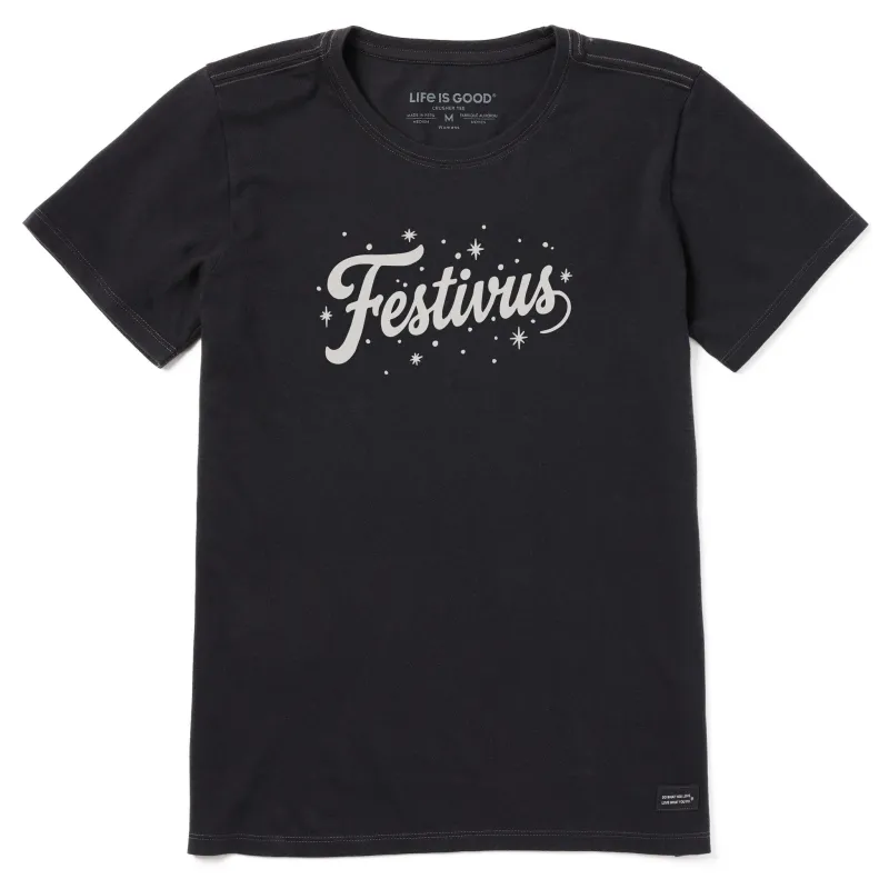 Women's Festivus Script Short Sleeve Crusher Tee made by Life is Good