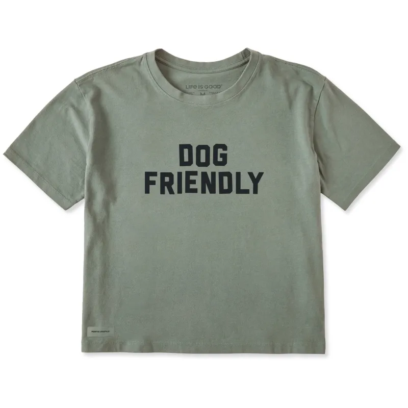 Women's Simply Dog Friendly Short Sleeve Crusher Boxy Tee sold by Life is Good