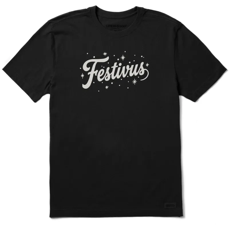 Men's Festivus Script Short Sleeve Crusher Tee sold by Life is Good
