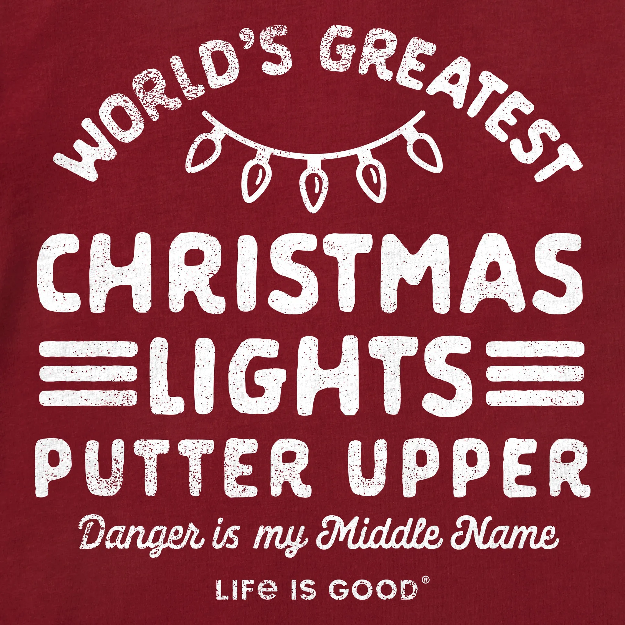Men's Christmas Lights Putter Upper Long Sleeve Crusher Tee sold by Life is Good product image thumbnail 2