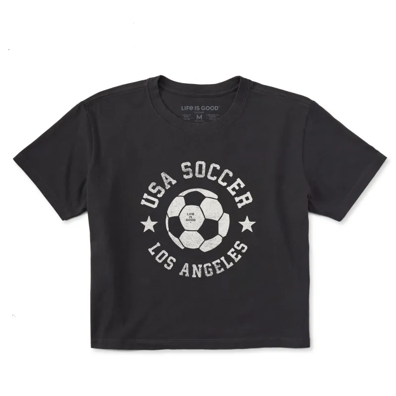 Women's USA Soccer Los Angeles Short Sleeve Crusher Boxy Tee made by Life is Good