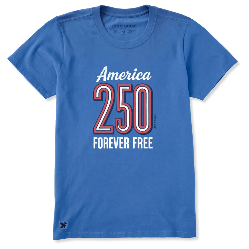 Women's America 250 Forever Free Short Sleeve Crusher Tee sold by Life is Good