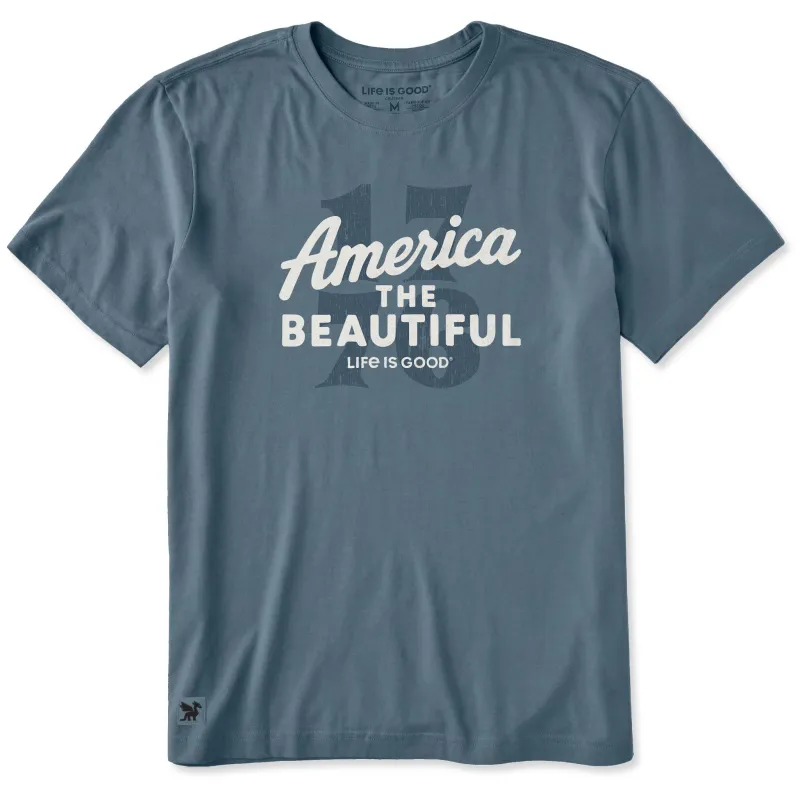 Men's America the Beautiful 1776 Short Sleeve Crusher Tee sold by Life is Good