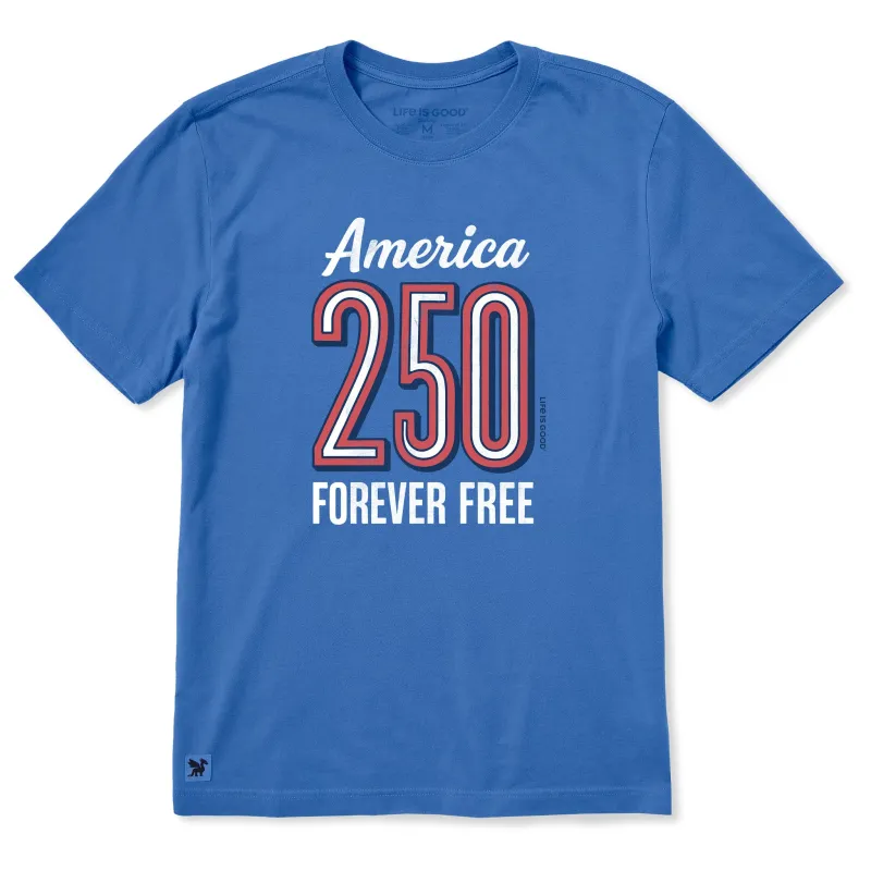 Men's America 250 Forever Free Short Sleeve Crusher Tee sold by Life is Good