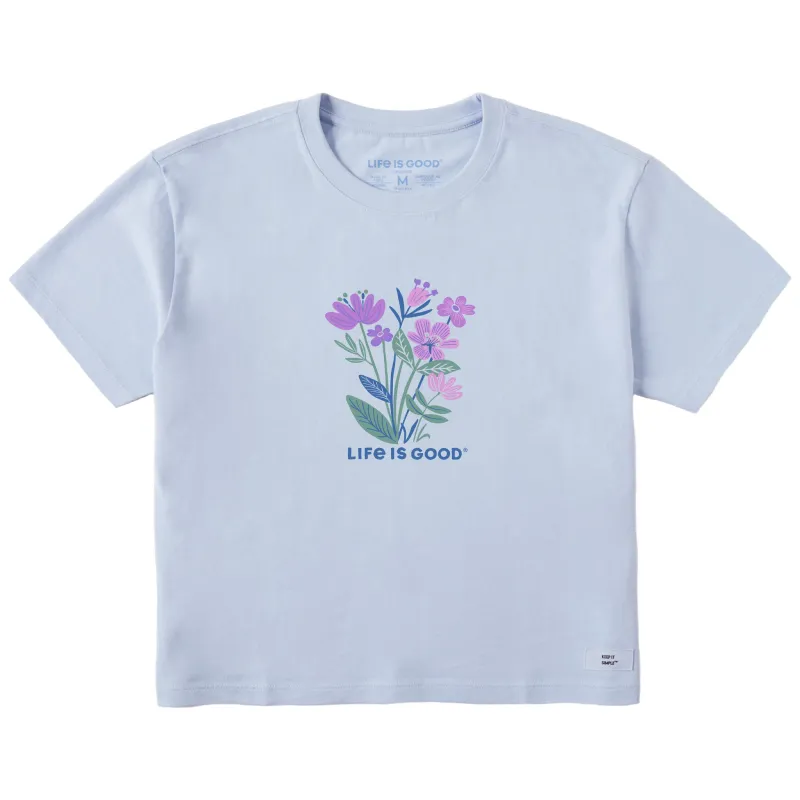 Women's Some Wildflowers Short Sleeve Crusher Boxy Tee sold by Life is Good