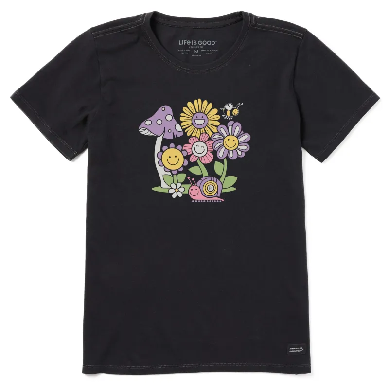 Women's Smiling Garden Short Sleeve Crusher Tee sold by Life is Good