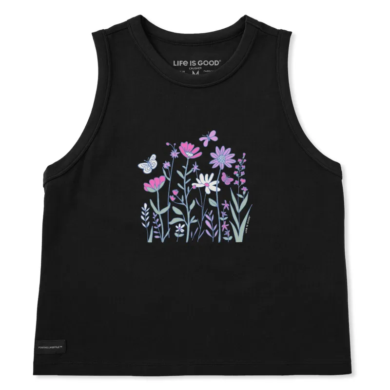 Women's Wildflower Scene Crusher Boxy Tank sold by Life is Good