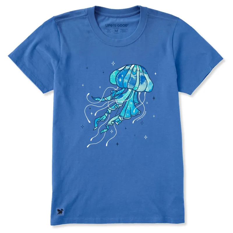 Women's Jellyfish on the Loose Short Sleeve Crusher Tee sold by Life is Good