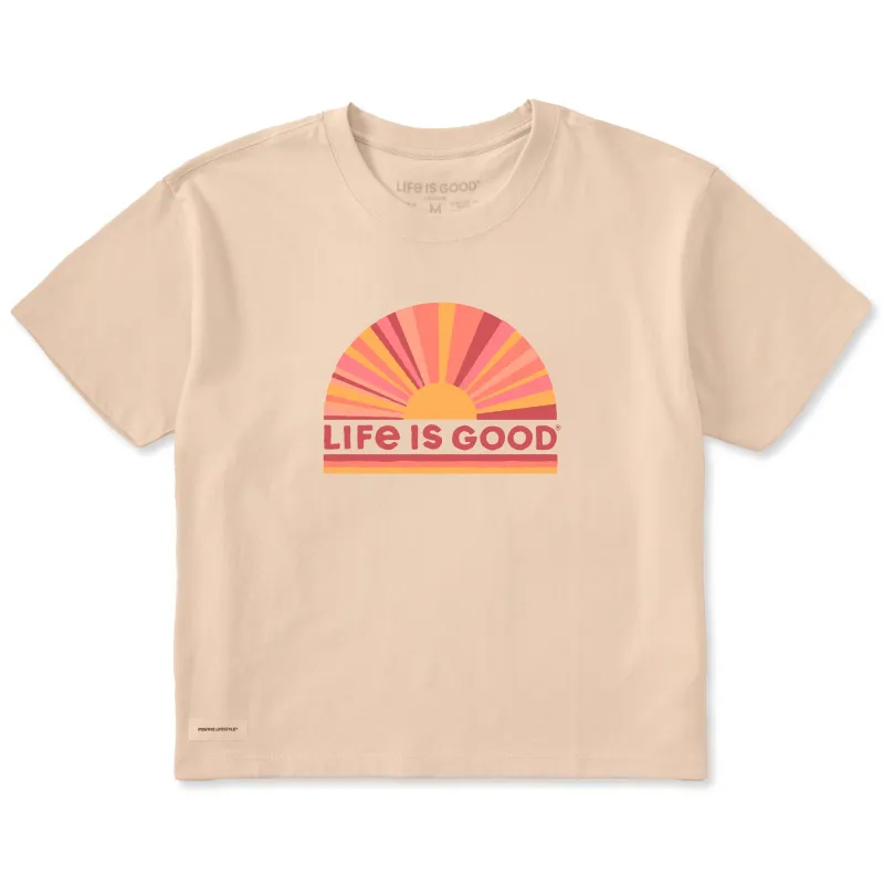 Women's Sunshiney Short Sleeve Crusher Boxy Tee sold by Life is Good