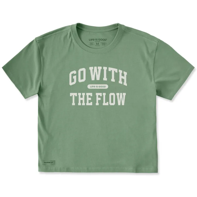 Women's Go With the Flow Arch Short Sleeve Crusher Boxy Tee sold by Life is Good